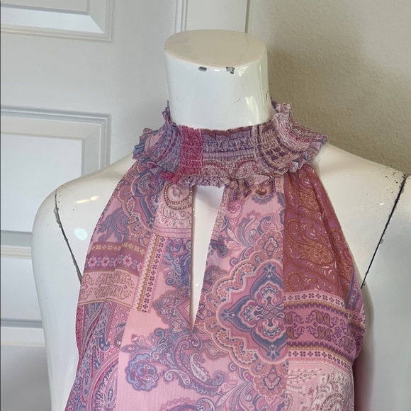 Fate Pink Purple Paisley Mini Dress - Picture 2 of 9